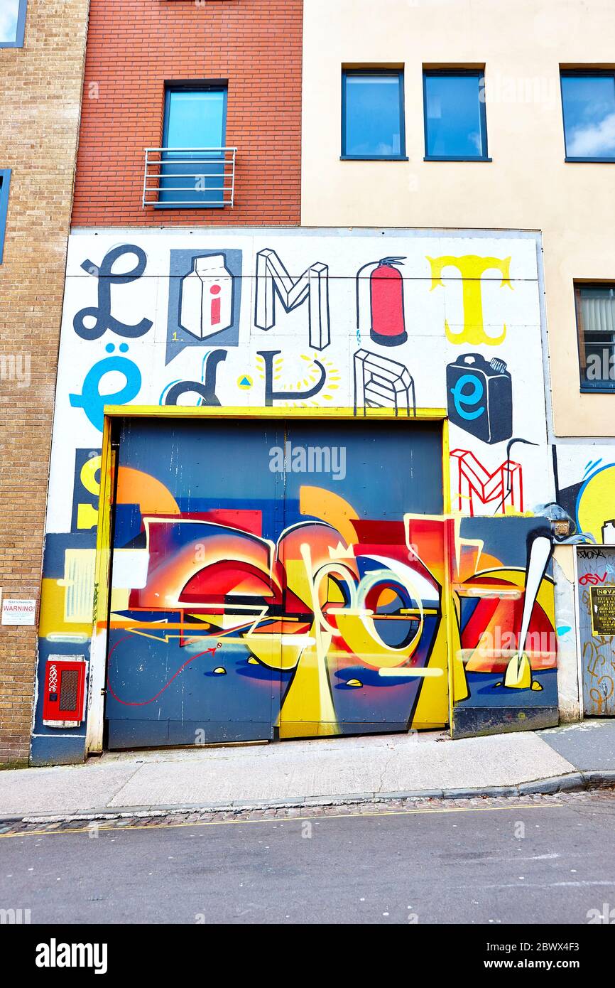 Wall Murals in Bristol, UK, England Stock Photo Alamy