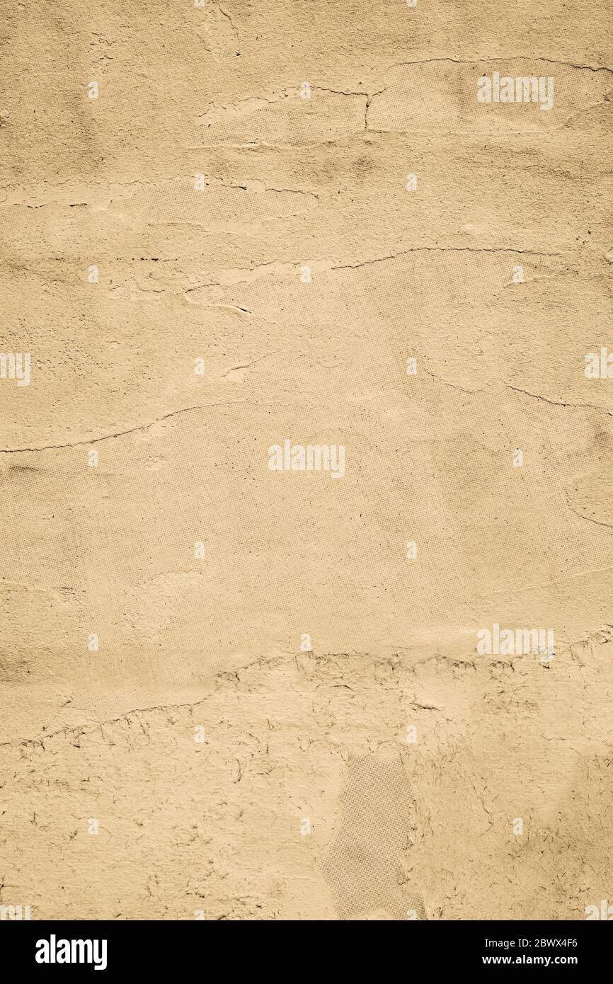 Blank brown beige creased crumpled paper texture background old grunge ripped torn vintage collage posters placard Stock Photo
