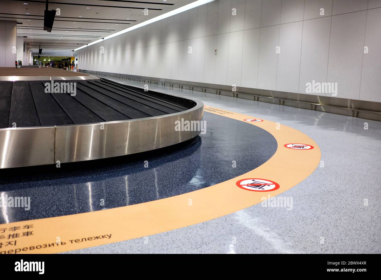 SAPPORO, JAPAN NOVEMBER 09, 2019 Luggage conveyor belt at New