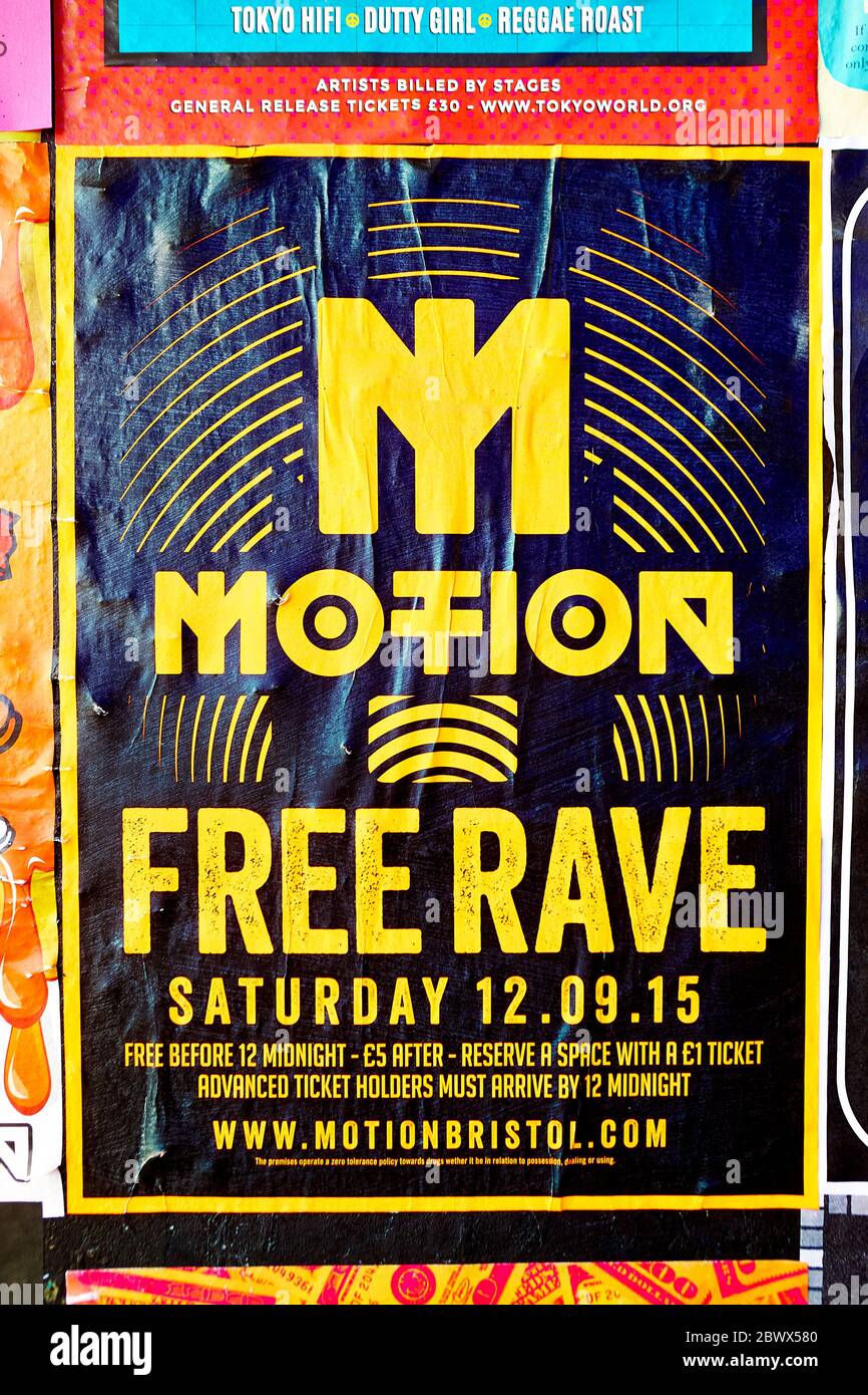 Music Posters in Bristol, UK, England Stock Photo Alamy