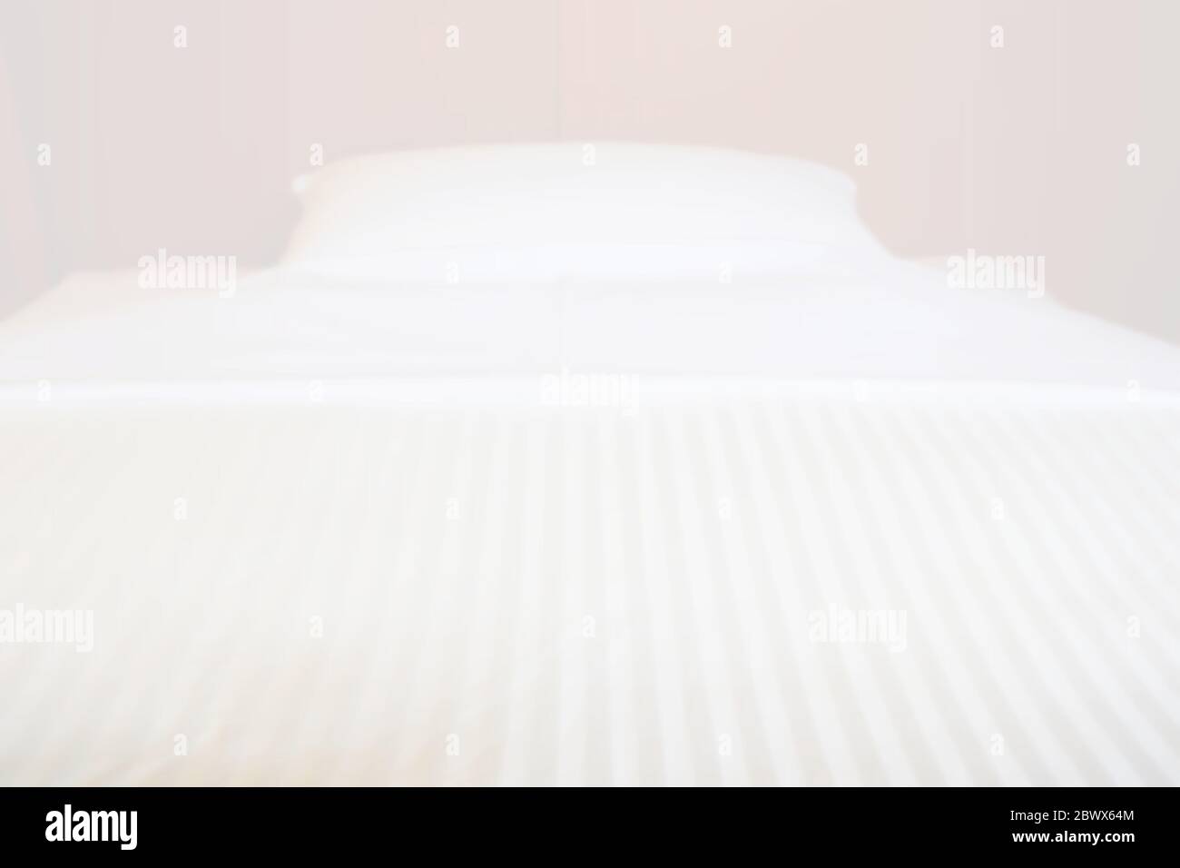 Abstract Blurred Bedroom in Hostel Background. Stock Photo