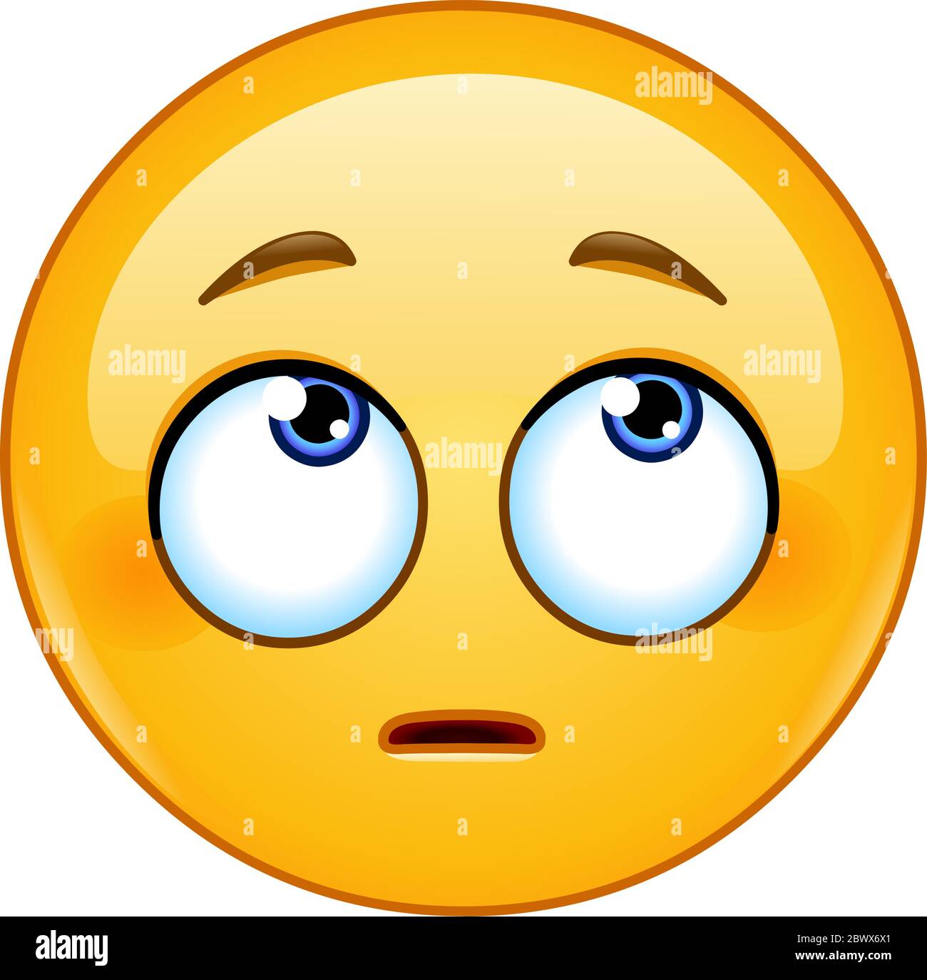 Emoticon face with rolling eyes Stock Vector Image & Art - Alamy