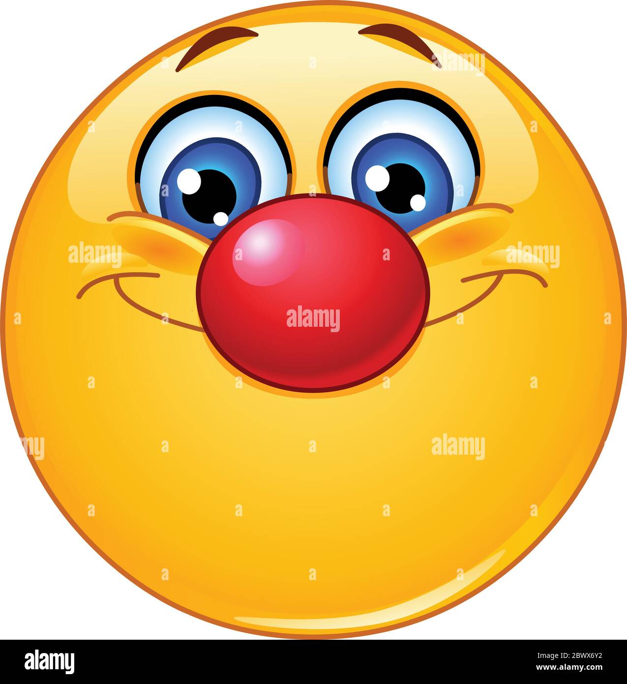 Emoticon with clown nose Stock Vector