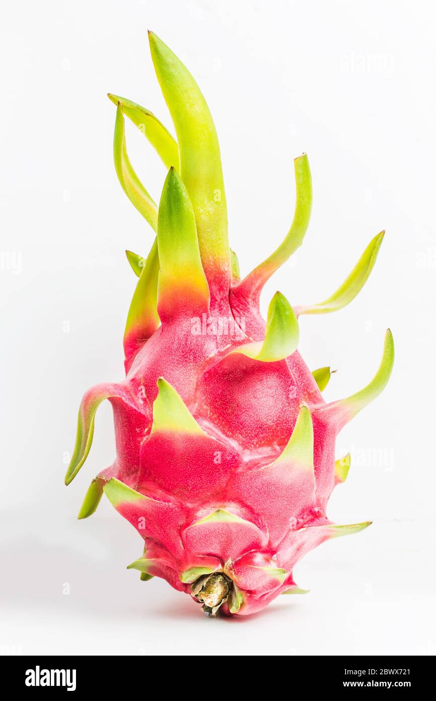 Dragon fruit for dessert，pitaya Stock Photo