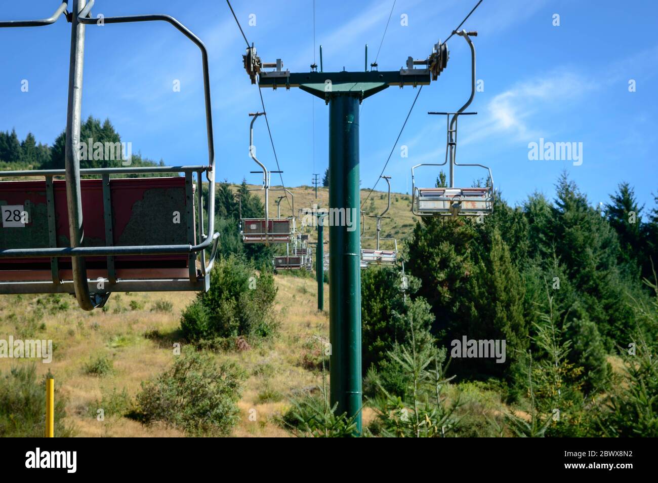 Chair lift in summer. Bariloche, Argentina Stock Photo - Alamy