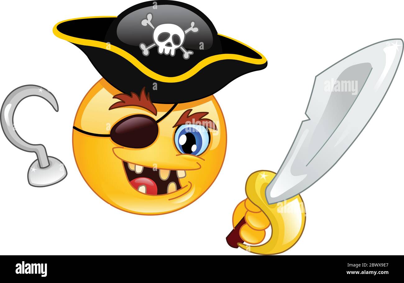 Pirate emoticon Stock Vector