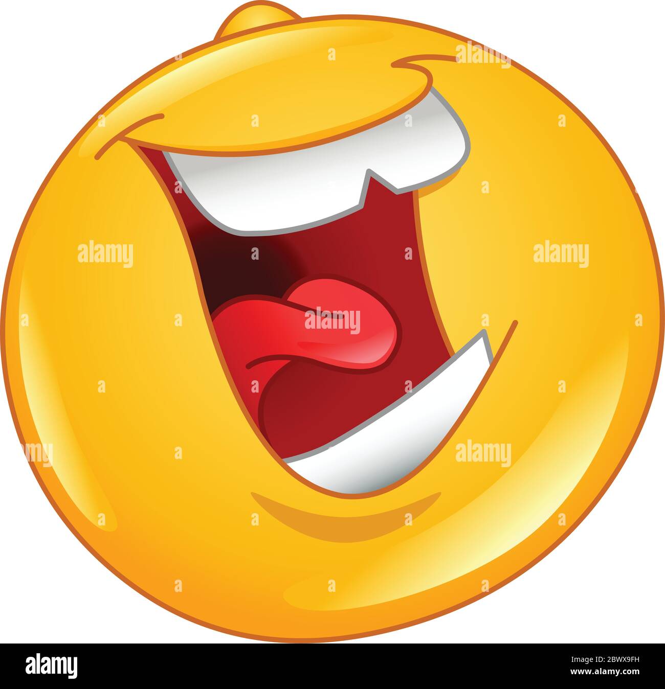 Laughing out loud emoticon Stock Vector