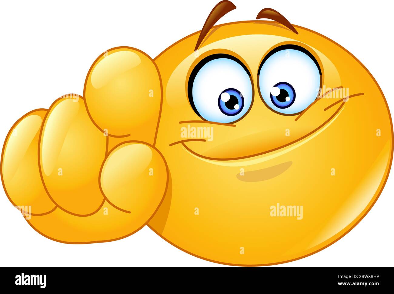 Emoticon pointing at you Stock Vector