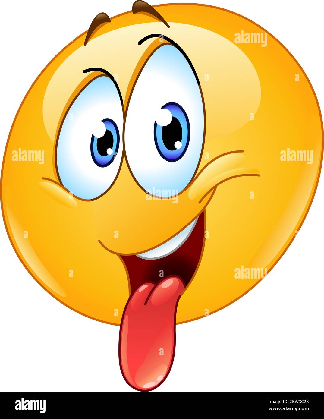 Emoticon sticking out a tongue Stock Vector