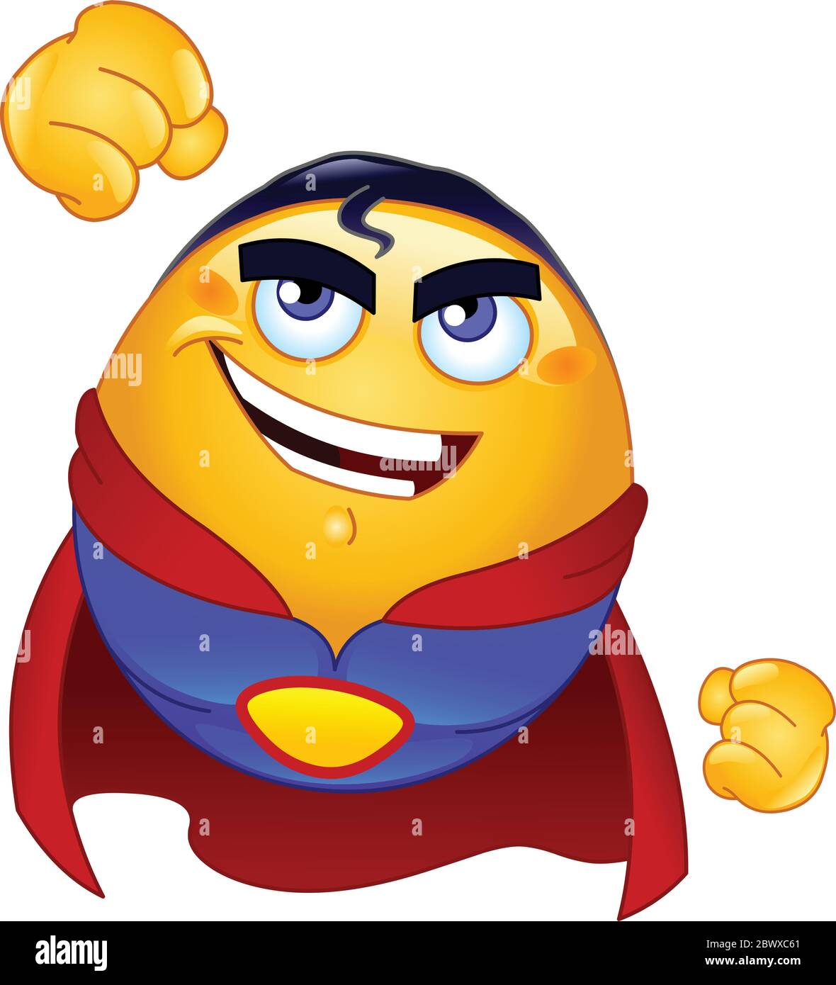 Super hero emoticon Stock Vector