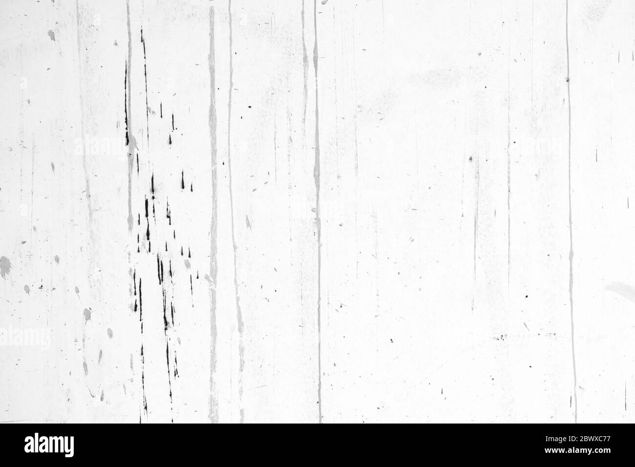 Water Stain on White Concrete Wall Texture Background. Stock Photo