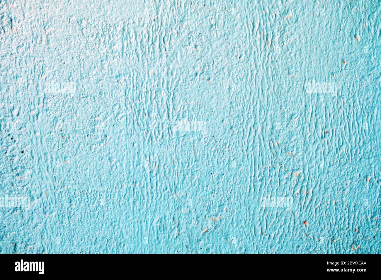 Blue Plaster Stucco Wall Texture Background. Stock Photo