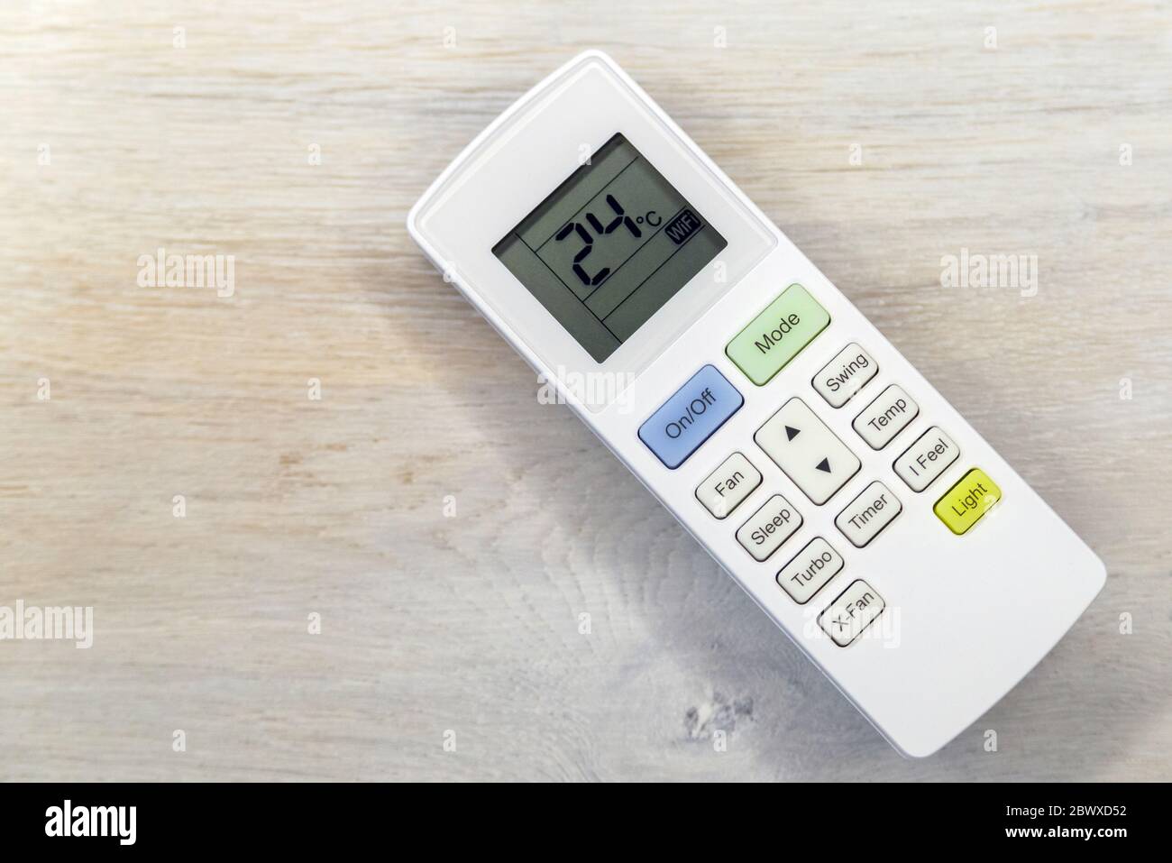 Air conditioner remote control with LCD display Stock Photo - Alamy