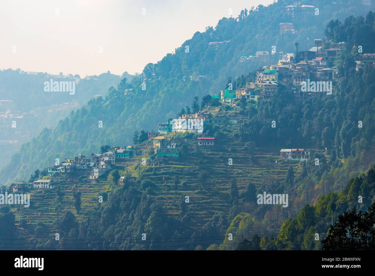 Dalhousie in Himachal Pradesh, India, Asia Aerial view of beautiful