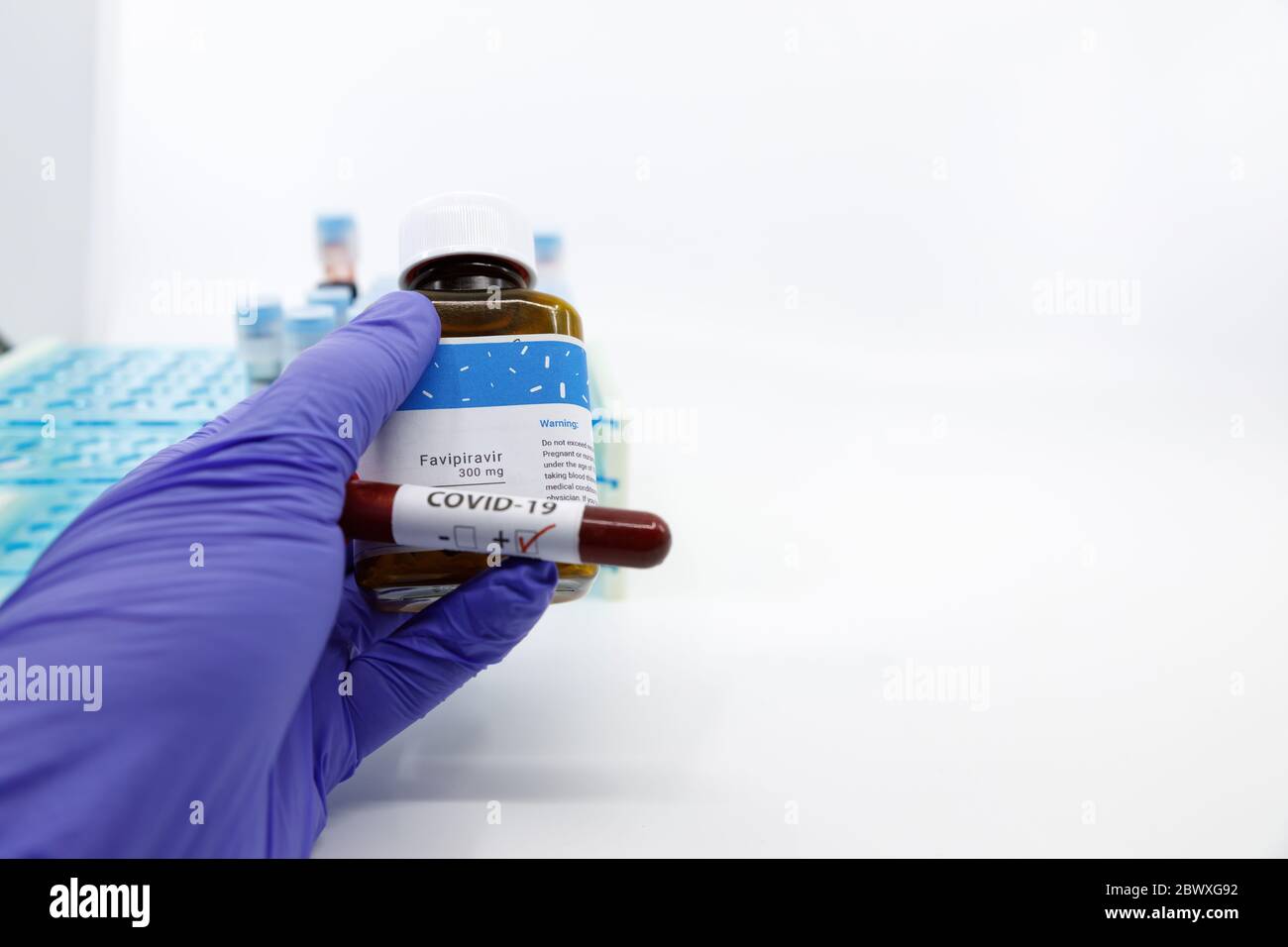 DubaiUAECirca 2020Doctor showing bottle of medicine with positive