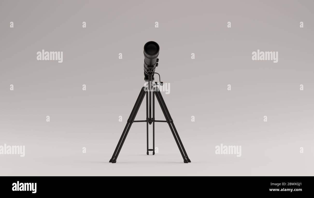Black Modern Telescope 3d illustration 3d render Stock Photo