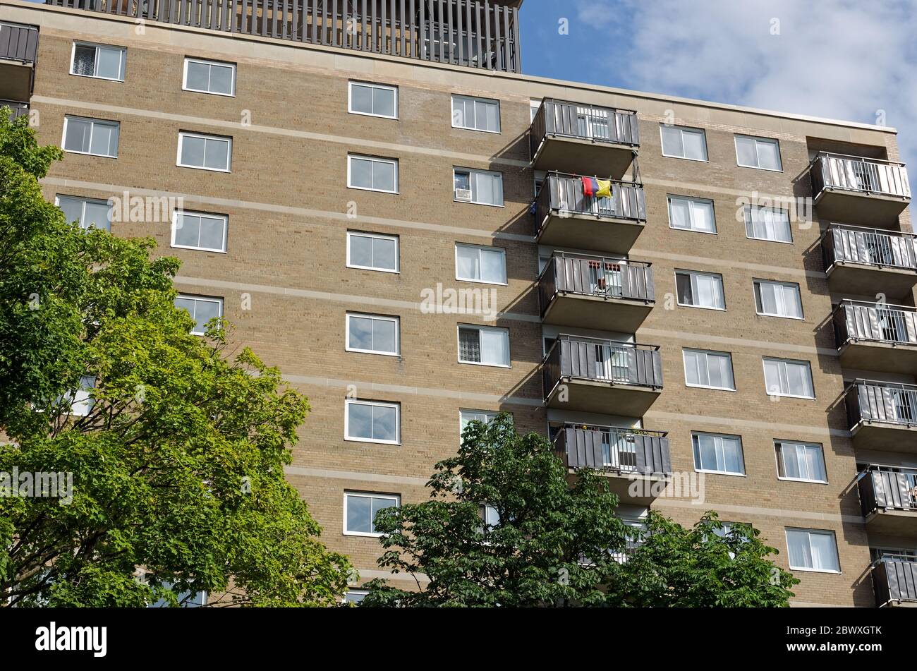 Apartment building facade in downtown Montreal, Canada Stock Photo Alamy