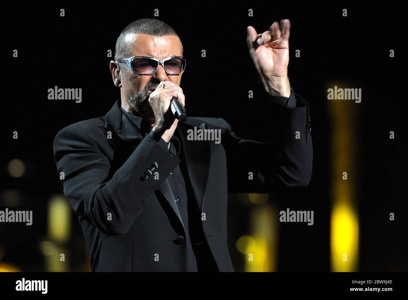 George Michael Performs a Charity Gala Concert for Sidaction at The Palais Garnier Opera House in Paris, France, 09 September 2012 Stock Photo