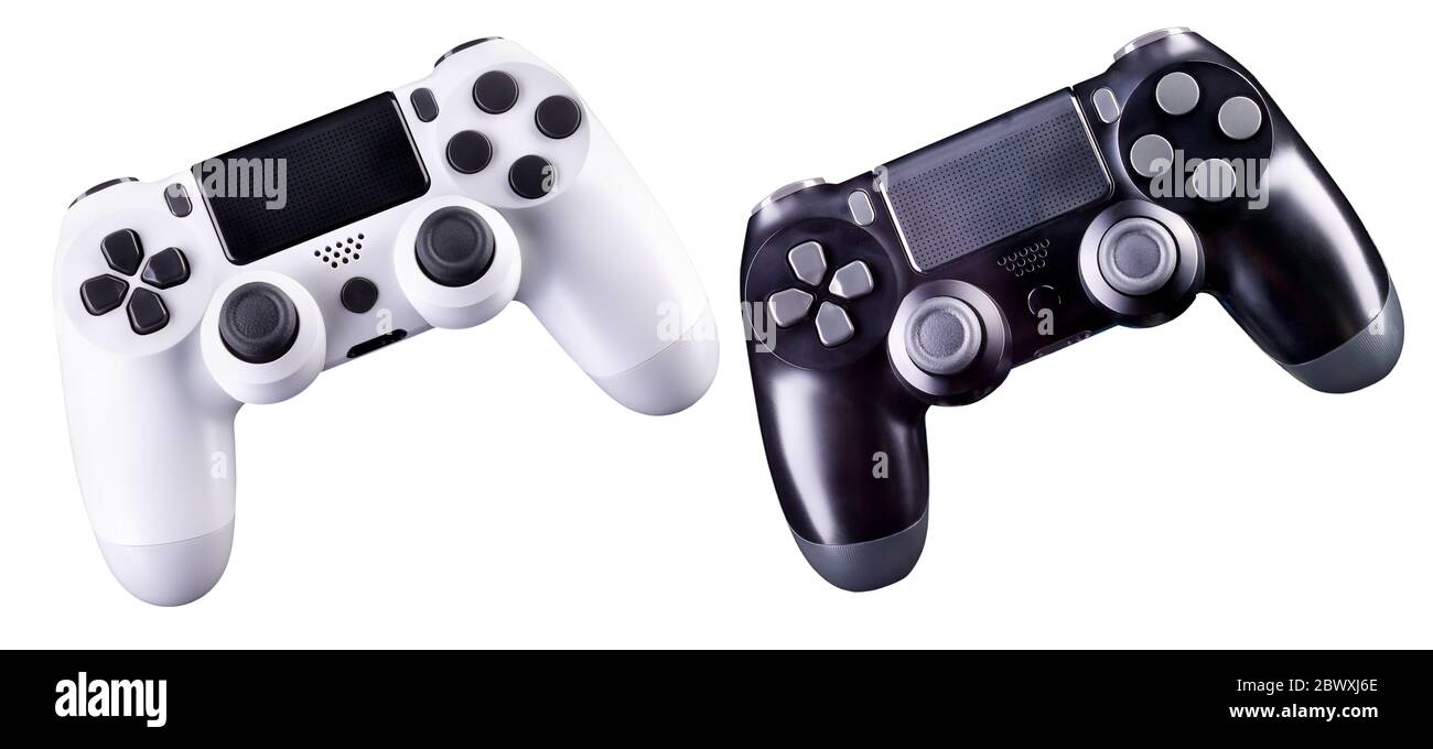 Set of video game joysticks gamepad isolated on a white background ...