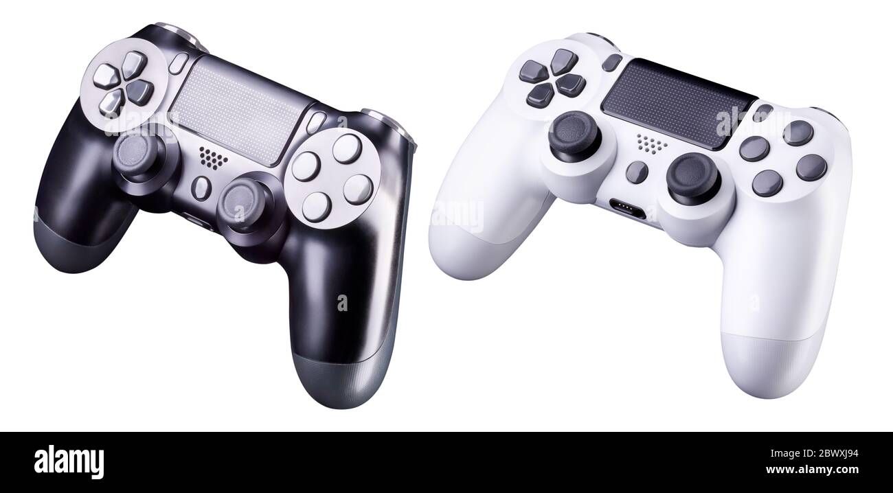Set of video game joysticks gamepad isolated on a white background ...