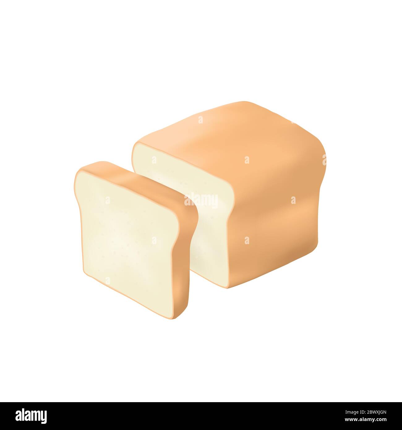 sliced of Bread wheat. Vector illustration Stock Vector Image & Art - Alamy