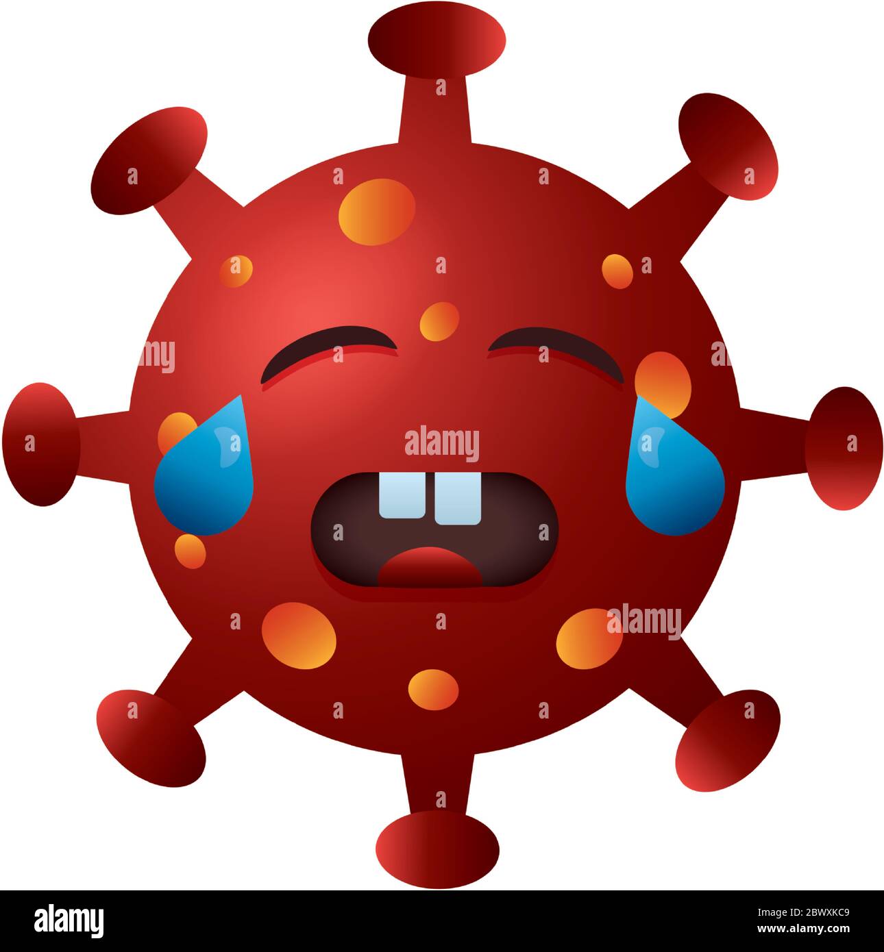 covid19 particle crying emoticon character Stock Vector Image & Art - Alamy