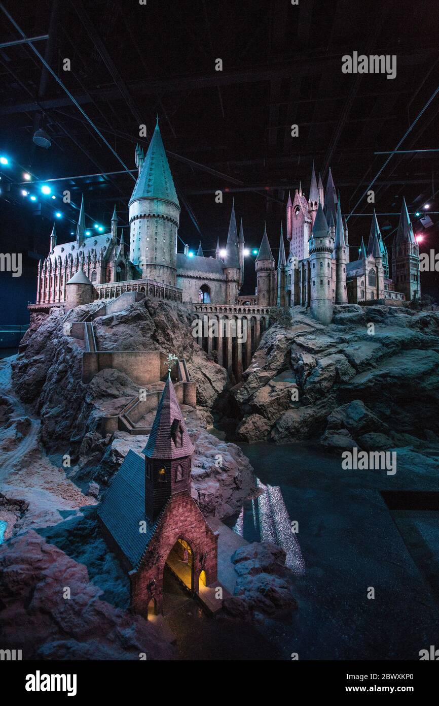 Interior scenes of Hogwarts castle Model room Harry Potter World