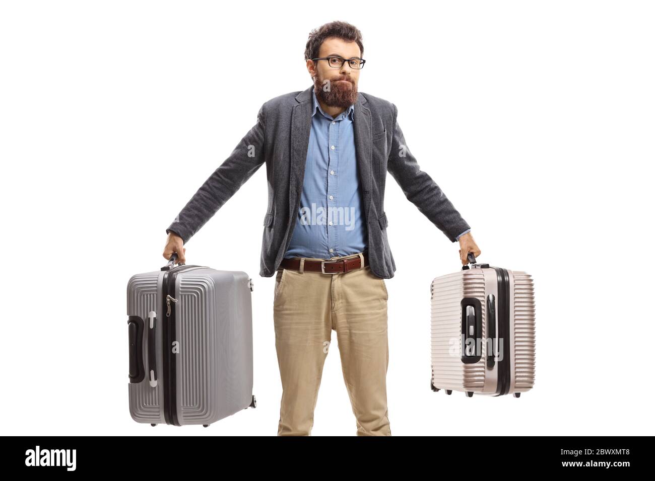 Portrait confused bearded young hi-res stock photography and images - Alamy