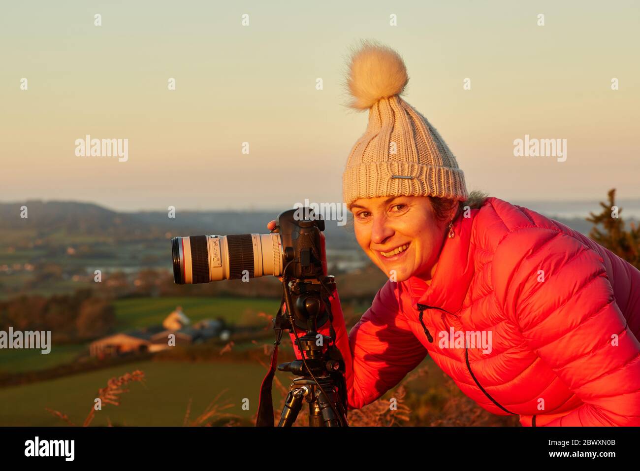 Female amateur photographer having a photography lesson Stock Photo