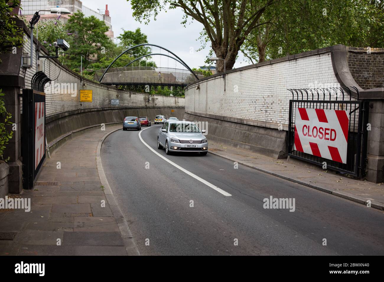 Rotherhithe Tunnel north entrance, East London, General View GV Stock