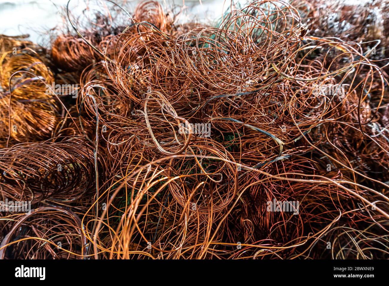 copper wire scrap from electric cable recycling with selective focus