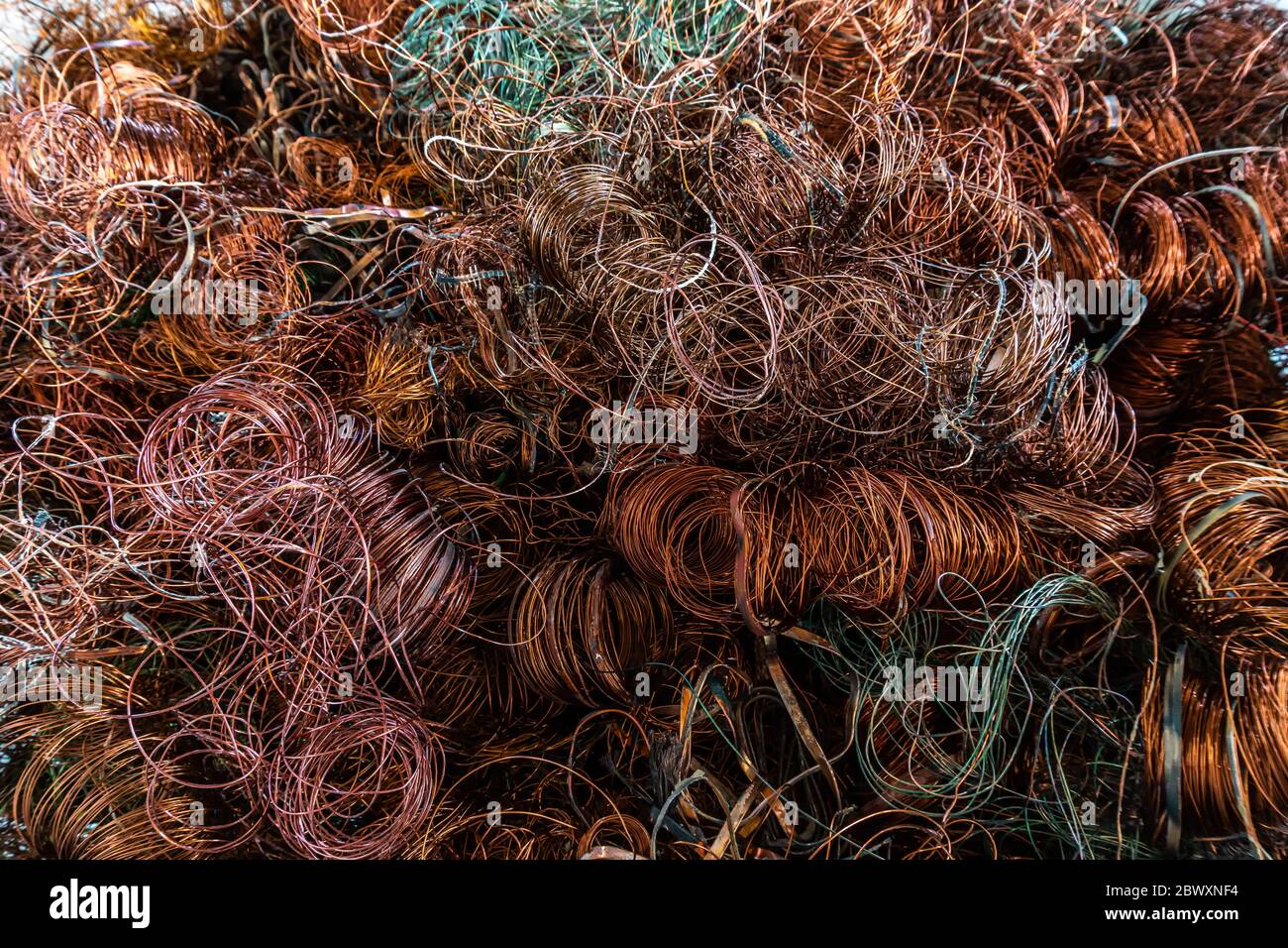 copper wire scrap from electric cable recycling with selective focus