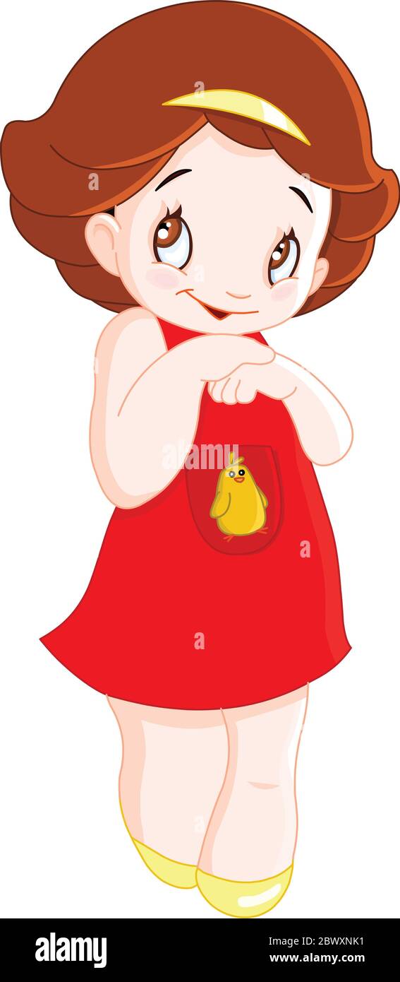 cute little girl Stock Vector Image & Art - Alamy