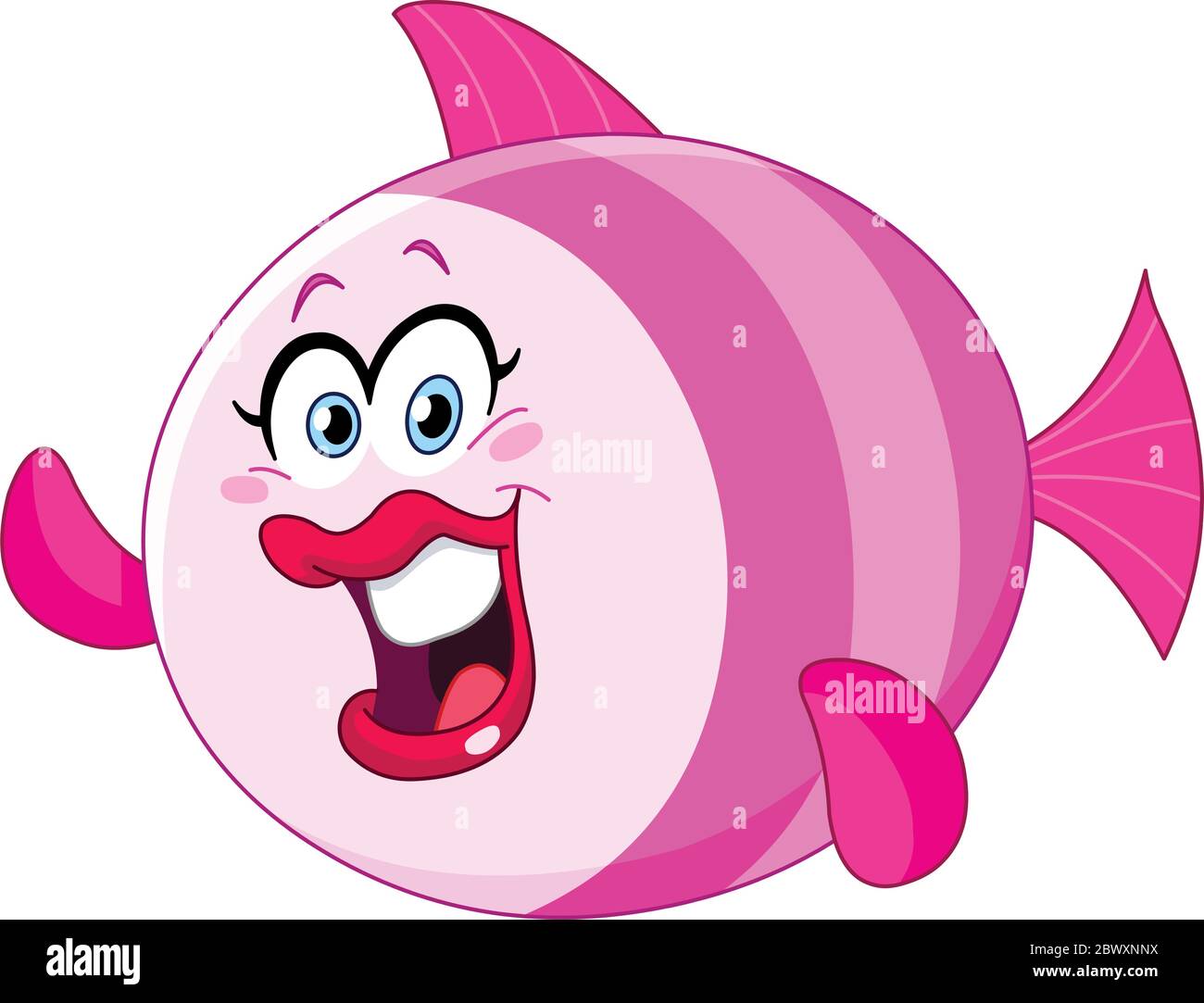 Fish pink fin Stock Vector Images - Alamy