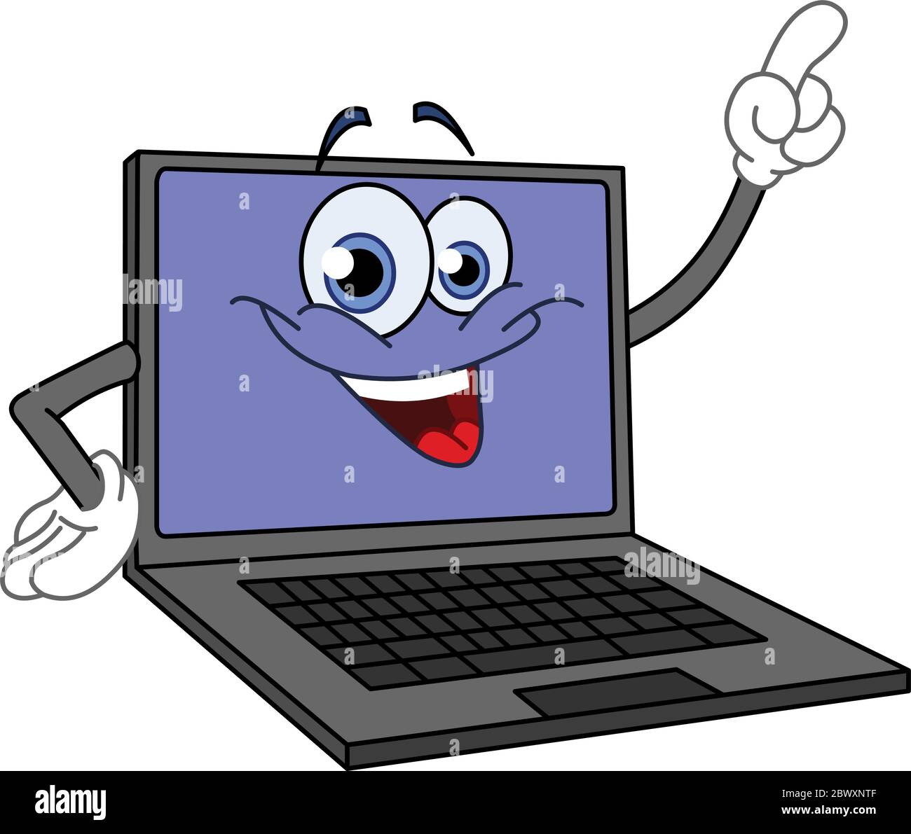 Cartoon computer Cut Out Stock Images & Pictures - Alamy