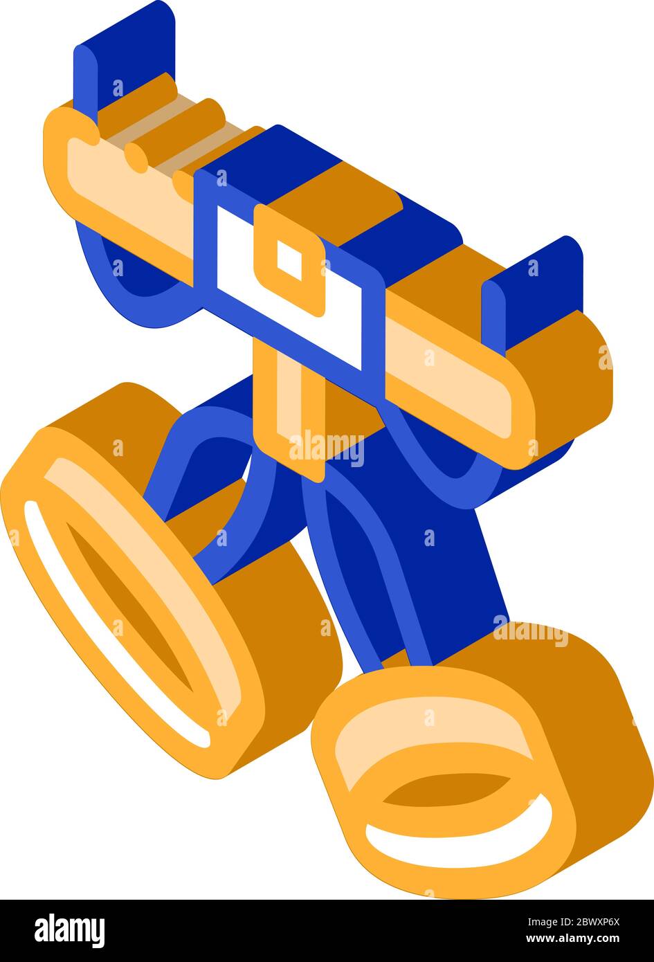 Harness Alpinism Hooking Device Tool isometric icon Stock Vector