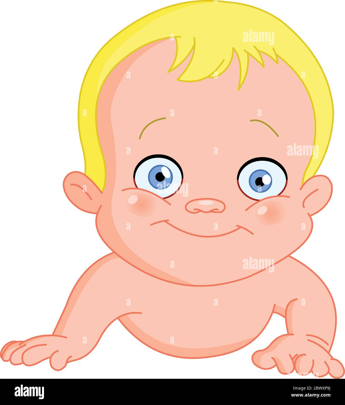 Cute crawling baby Stock Vector