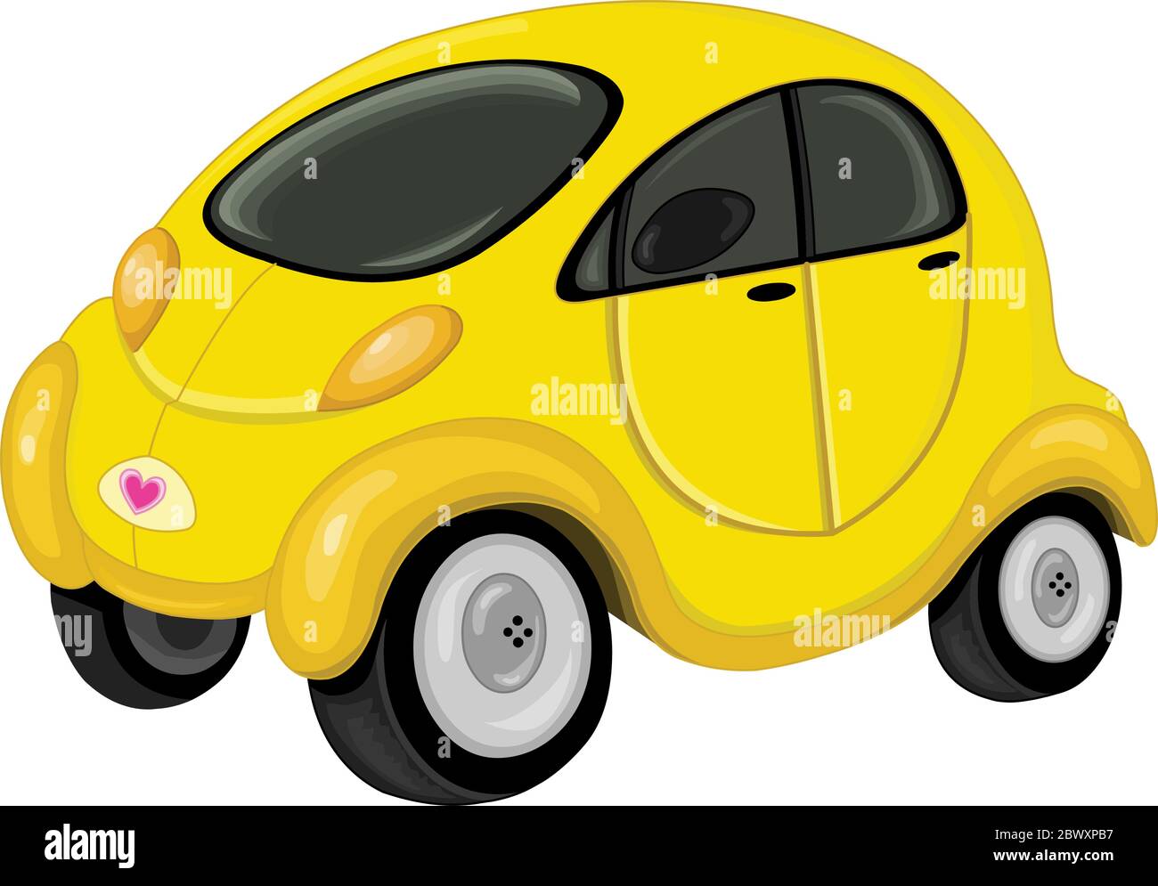 Cute mini car Stock Vector