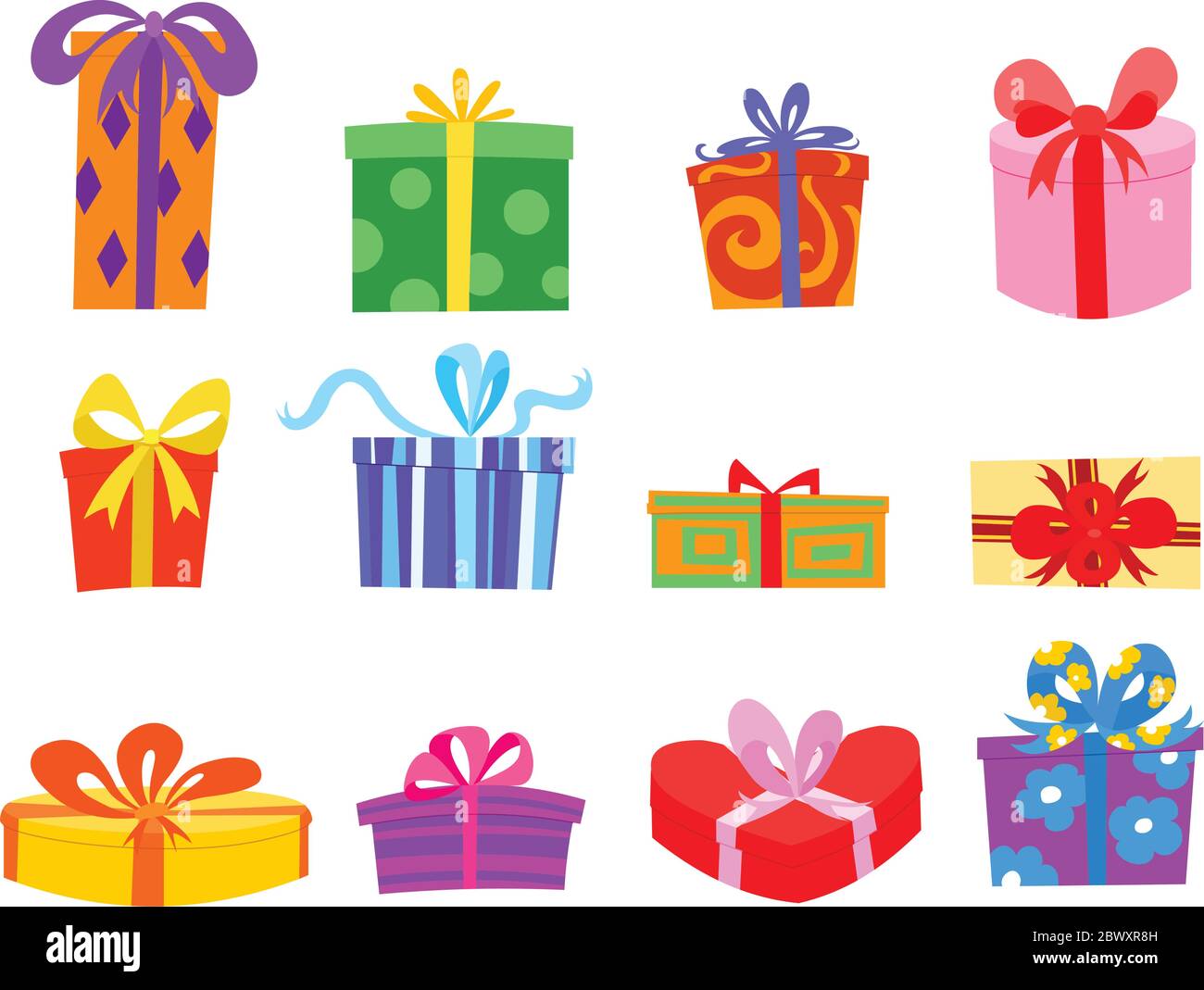 Colorful gift set Stock Vector