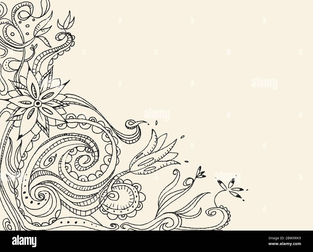 Floral christmas card Stock Vector Images - Alamy