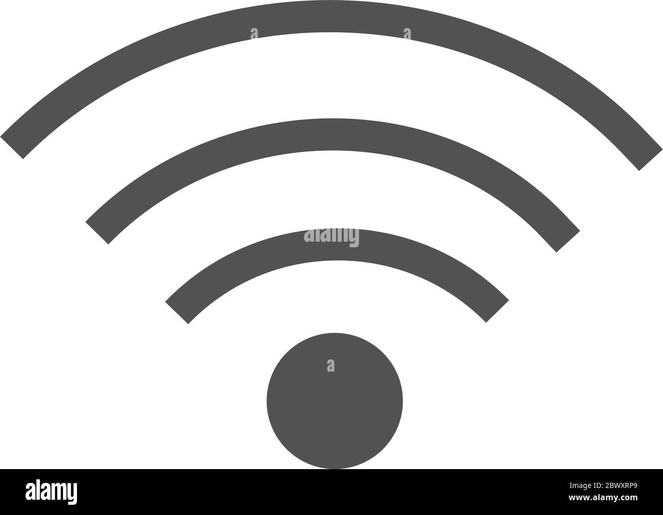 Wifi signal of full strength connection icon vector illustration isolated on white Stock Vector