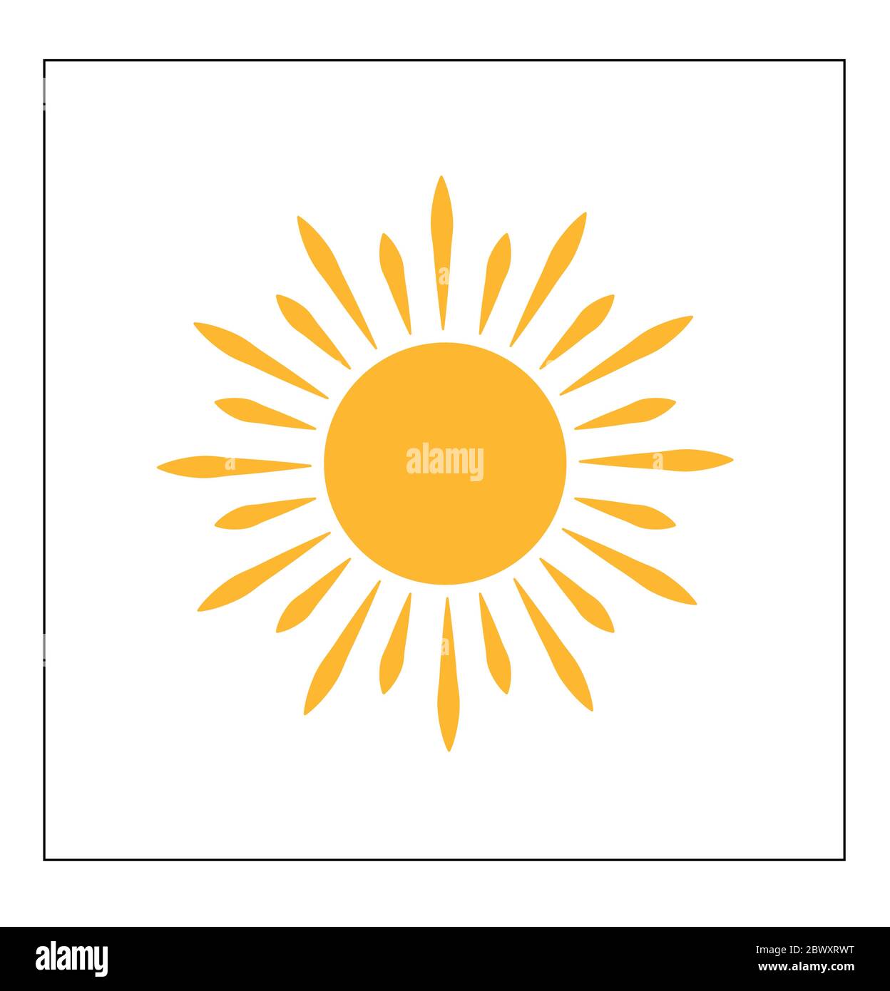 sun icon , flat vector eps10 Stock Vector