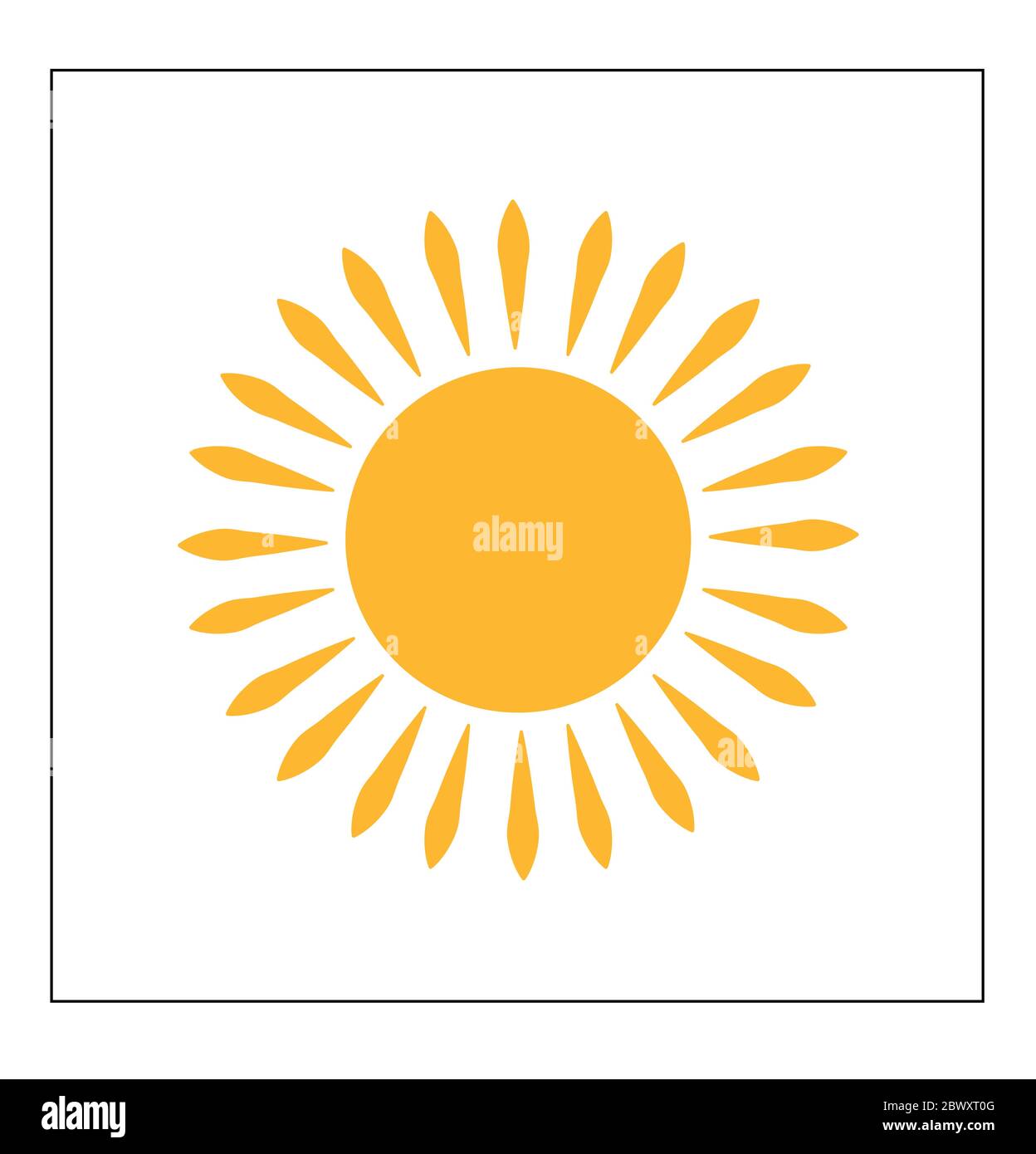 sun icon , flat vector eps10 Stock Vector