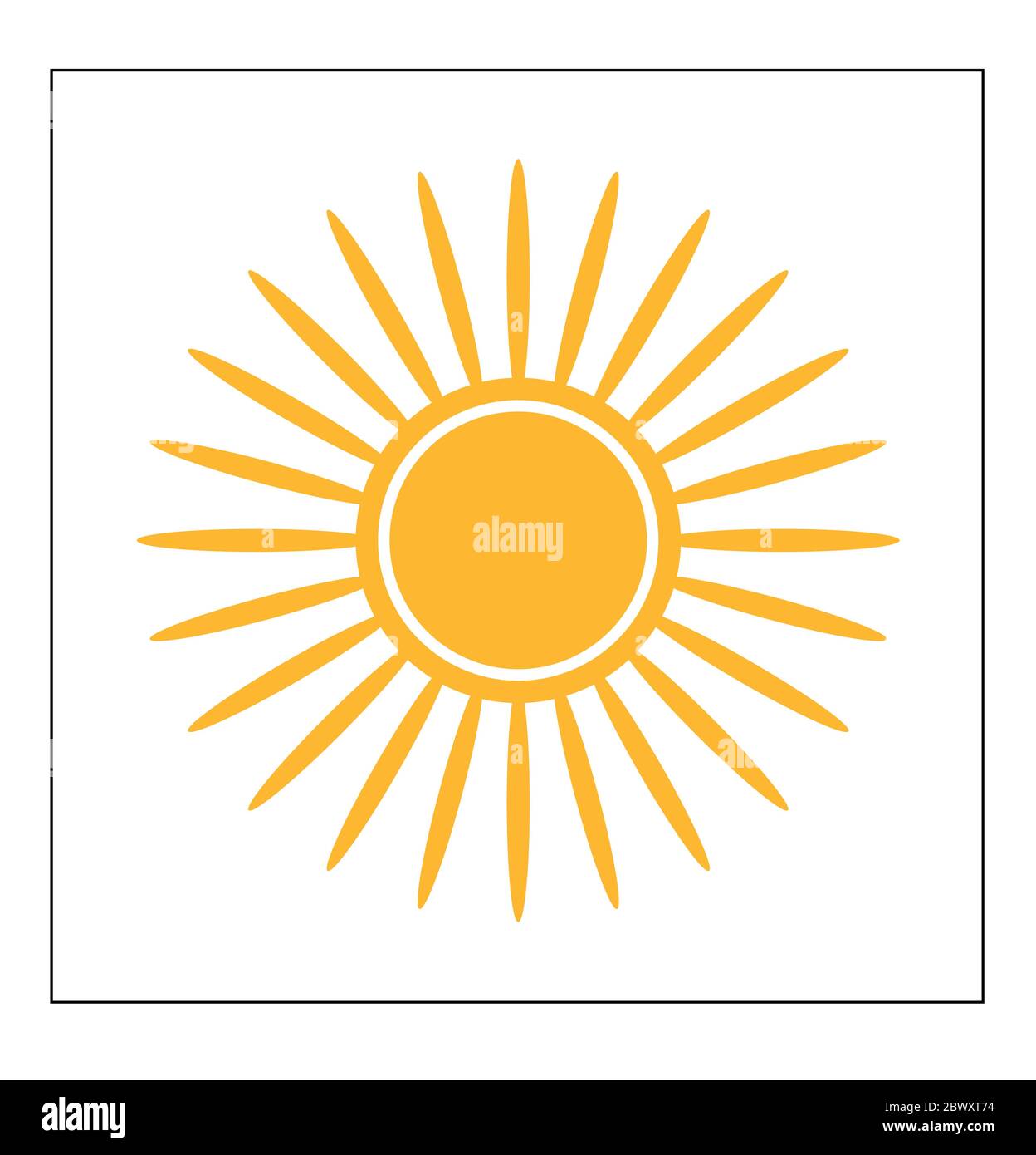 sun icon , flat vector eps10 Stock Vector