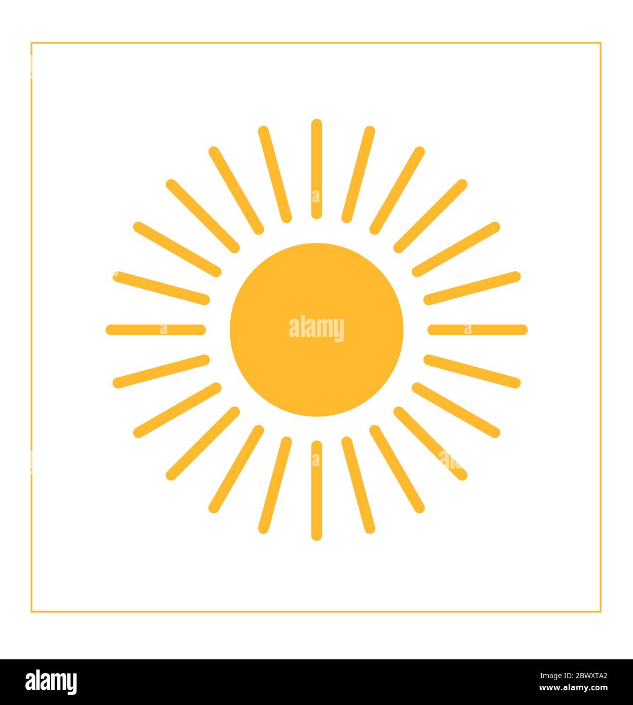sun icon , flat vector eps10 Stock Vector