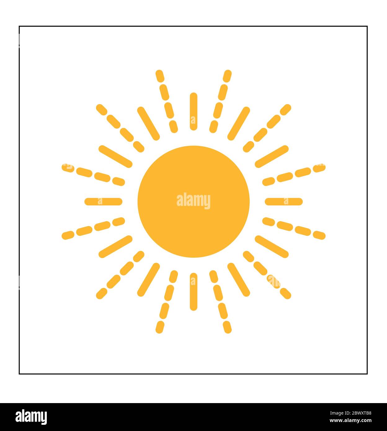 sun icon , flat vector eps10 Stock Vector
