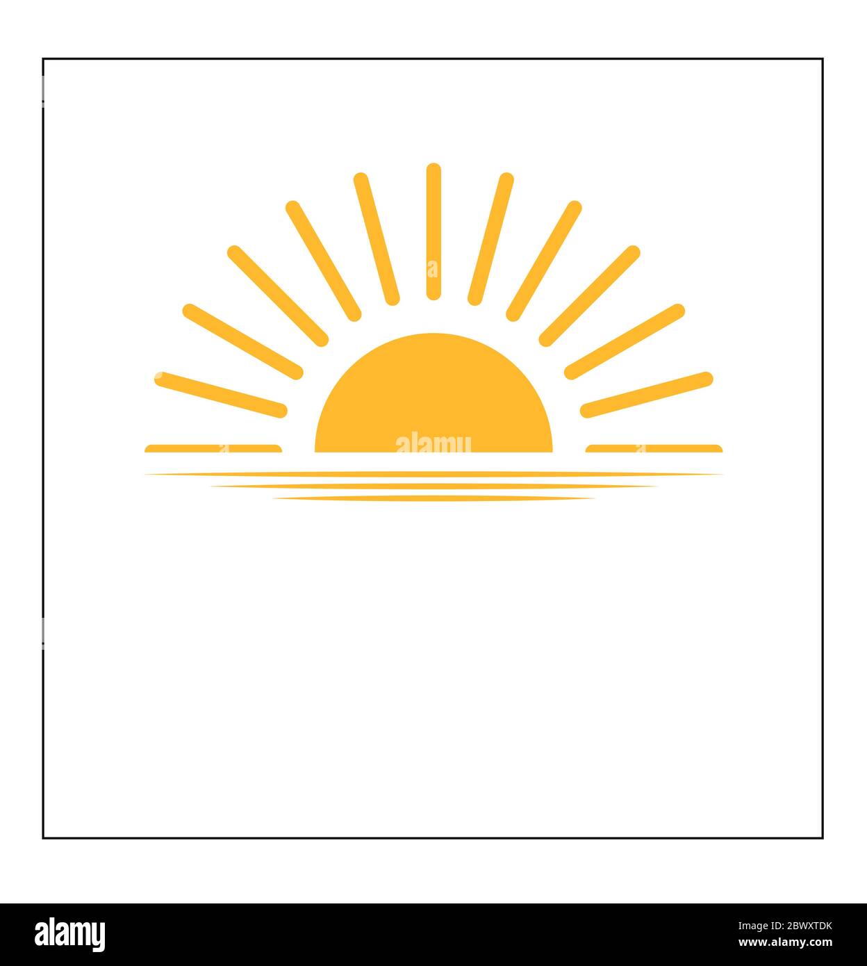 sun icon , flat vector eps10 Stock Vector