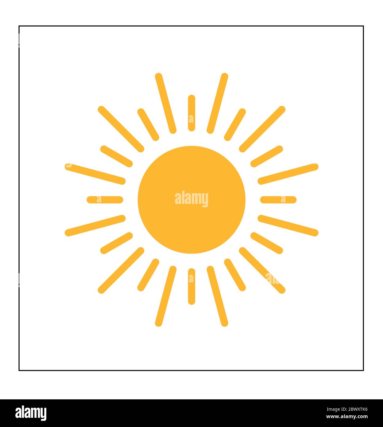 sun icon , flat vector eps10 Stock Vector