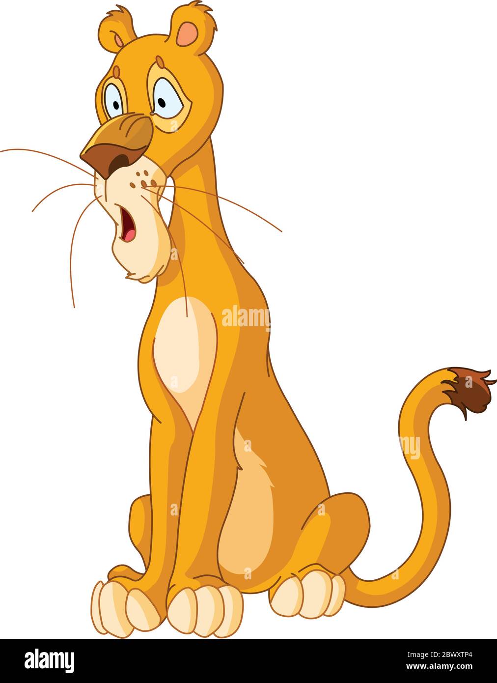 Stunned lioness Stock Vector
