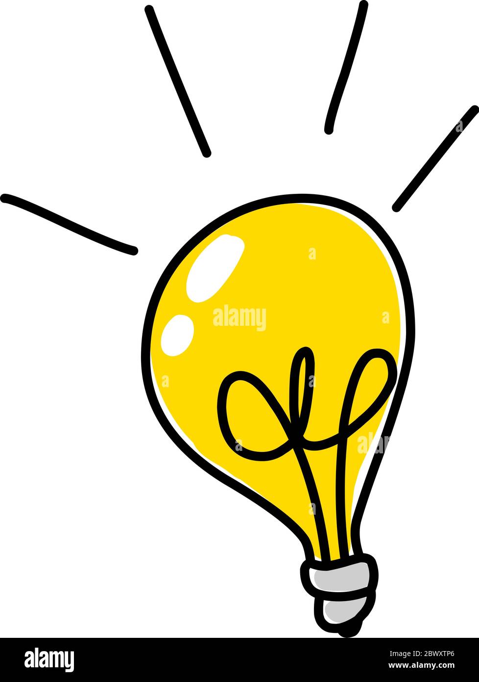Light bulb vector doodle Stock Vector